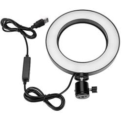 Leyeet 6 Inch Ring Shape Photography Lighting 3 Colors Adjustable Fill Light USB Interface
