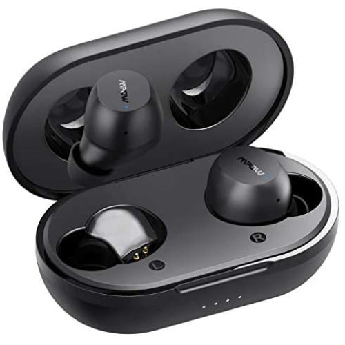 Wireless Earbuds, Mpow M12 in-Ear 5.0 Bluetooth Earbuds with Wireless Charging Case/USB-C, Immersive Bass, Touch Control, 25H Playtime Wireless Earphones with Mic, IPX8 Waterproof Earbuds for Sports