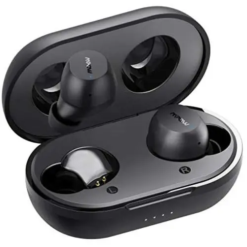 Wireless Earbuds, Mpow M12 in-Ear 5.0 Bluetooth Earbuds with Wireless Charging Case/USB-C, Immersive Bass, Touch Control, 25H Playtime Wireless Earphones with Mic, IPX8 Waterproof Earbuds for Sports