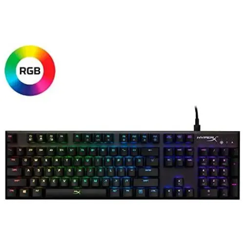 HyperX Alloy FPS RGB - Mechanical Gaming Keyboard, Controlled Light & Macro Customization, Silver Speed Switches, RGB LED Backlit HyperX Alloy FPS RGB - Mechanical Gaming Keyboard, Controlled Light & Macro Customization, Silver Speed Switches, RGB LED Backlit