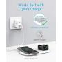 Anker Wireless Charging Station, 2 in 1 PowerWave+ Pad with Holder for Apple Watch 5/4/3/2, Wireless Charger for iPhone 11, Pro, Pro Max, Xs, AirPods (Watch Charging Cable & AC Adapter Not Included)