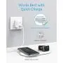 Anker Wireless Charging Station, 2 in 1 PowerWave+ Pad with Holder for Apple Watch 5/4/3/2, Wireless Charger for iPhone 11, Pro, Pro Max, Xs, AirPods (Watch Charging Cable & AC Adapter Not Included)