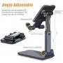 Adjustable Cell Phone Stand, Foldable Portable Desktop Table Stand Phone Holder,Angle Height Adjustable Phone Stand Holder for Desk Compatible with All Mobile Phone/iPad/Kindle/Tablet(Black) Adjustable Cell Phone Stand, Foldable Portable Desktop Table Stand Phone Holder,Angle Height Adjustable Phone Stand Holder for Desk Compatible with All Mobile Phone/iPad/Kindle/Tablet(Black)