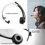 Friencity Trucker Bluetooth Headset for Cell Phones, Wireless Headphone with Microphone, Noise Cancelling Hands-Free Phone Headset for PC Skype Call Center, Charging Base,17h Talk Time, Mute Function