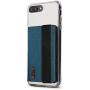 Ringke Flip Card Holder with Elastic Hand Strap Slim Soft Band Grip Fashion Multi-Card Slot Wallet Credit Card Cash Mini Pouch Holder Attachment Compatible with Most Smartphones - Bluegreen