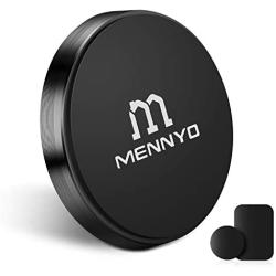 Magnetic Car Mount, Universal Flat Stick On Magnet Phone Holder Car Mounts with 2 Metal Plates for Cell Phones Mini Tablets