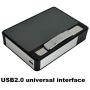 KAKAKA Cigarette Case/Cigarette Holder/Cigarette Box with Electric Lighter Rechargeable, Flameless, Windproof (Black)