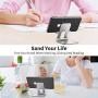 Cell Phone Holder Stand for Desk FLOVEME Aluminum Metal Adjustable Foldable Smartphone Holder Mobile Phone Stand Cradle for Desktop Office Accessories Compatible Size 4-7.9