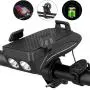 Bicycle Headlight Bike Lights USB Rechargeable 4 in 1 Multifunction Bicycle Headlight with Mobile Phone Stand 4000 MAH Power Bank 130 dB Speaker 400 Lumen IPX65 Waterproof Bike Headlight Bicycle Headlight Bike Lights USB Rechargeable 4 in 1 Multifunction Bicycle Headlight with Mobile Phone Stand 4000 MAH Power Bank 130 dB Speaker 400 Lumen IPX65 Waterproof Bike Headlight