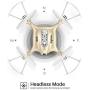 Newest Syma X20 Mini Pocket Drone Headless Mode 2.4Ghz Nano LED RC Quadcopter Altitude Hold Gold