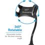 Macally 2 in 1 Phone & Tablet Car Mount for Cup Holder - Adjustable 12” Flexible Gooseneck and 360° Rotating Base - Phone, Tablet, iPad Holder for Car - Fits Devices up to 8” Wide and Most Vehicles