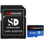TF Card 64GB, Marceloant Memory Cards Class 10 TF Card with Adapter, High Speed Memory Card for Phone Camera Computer, Black/Blue, Standard Packaging