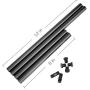 NICEYRIG 15mm Rod 8 Inch and 12 Inch, with M12 Thread Rod Connector Rod Cap Extend to 20 Inch Rods for Camera Shoulder Rig Support System - 189