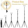 MountDog LED Ring Light 14 inch Dimmable Selfie Ring with Tripod Stand, Flexible Phone Holder, Bluebooth Remote Control and Carry Bag for Live Stream Makeup Portrait YouTube Video Shooting TikTok