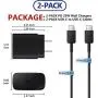 USB C Wall Charger,2-Pack PD 25W Fast Charger and 2-Pack 5-ft USB C to USB C Fast Charging Cable for Samsung Galaxy Note10/Note20/S20/S20+/S20 Ultra,2018 iPad Pro 11/12.9,2020 iPad Pro 11/12.9