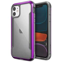 X-Doria Defense Shield, iPhone 11 Case - Military Grade Drop Tested, Anodized Aluminum, TPU, and Polycarbonate Protective Case for Apple iPhone 11, (Purple)