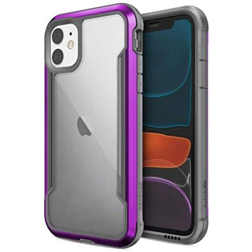 X-Doria Defense Shield, iPhone 11 Case - Military Grade Drop Tested, Anodized Aluminum, TPU, and Polycarbonate Protective Case for Apple iPhone 11, (Purple)