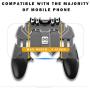 MEO Mobile Game Controller Compatible with PUBG [Six-Finger] - Game Controller with Gaming Trigger, Shoot Sensitive Controller Gamepad Aim & Fire Trigger