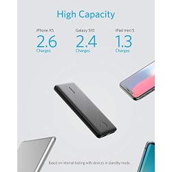 Anker Power Bank, PowerCore Slim 10000, Ultra Slim Portable Charger, Compact 10000mAh External Battery, High-Speed PowerIQ Charging Technology for iPhone, Samsung Galaxy and More (USB-C Input Only)