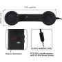 CM Vintage Retro Telephone Handset Cell Phone Receiver MIC Microphone for Cellphone Smartphone, 3.5 mm Socket (Black)