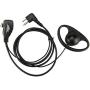 XFOX Walkie Talkie Earpiece Ear Piece 2Pin D Shape Earpiece Headset Push to Talk Mic Apply Two Way Radio Walkie Talkie Devices CP040 CP200 XTNi DTR VL50 M2PE0310 (10 Pack)