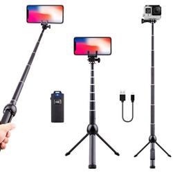 Selfie Stick Tripod Bluetooth, LATZZ 45 Inch Phone Tripod, Extendable iPhone Stand Tripod with Wireless Remote Shutter Compatible iPhone 11Pro/Xs MAX/XR/X/8/8P/7/7P/6/6P/Galaxy Note 8/S10/S9+/S9, More