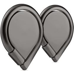 Ring for Phone (2 Pack), WizGear Universal Ring Holder Grip with Stand Holder and Magnet for Magnetic Car Mount for All Smartphones and Devices (Gun-Black)