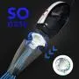 Car Vacuum Cleaner, GSSUSA High Power Portable Vacuum Cleaner for Car with Reusable 2 Pcs Steel HEPA Filter Wet and Dry Use with LED Light Low Noise 16.4FT(5M) DC 12V Carry Bag for All Car