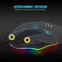 Linkstyle RGB One Handed Gaming Keyboard and Mouse Combo, USB Wired Mechanical Feeling Keypad with Wrist Rest Support, LED Backlit Mouse for Laptop PC Computer Game and Work [35 Keys & Blue Switches]