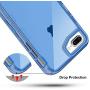 iPhone 8 Plus Case, iPhone 7 Plus Case, Anuck Crystal Clear 3 in 1 Heavy Duty Defender Shockproof Full-Body Protective Case Hard PC Shell & Soft TPU Bumper Cover for iPhone 7 Plus/8 Plus - Clear Blue