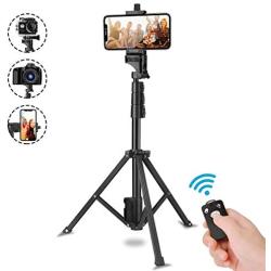 Selfie Stick Tripod, 51" Extendable Tripod Stand with Cell Phone Mount Holder & Wireless Remote,Compatible with iPhone 11,11 pro,Xs,X,8,7,6 Plus,Samsung Galaxy S9,S8,S7 Plus,Note 8, Gopro,More