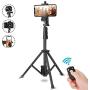 Selfie Stick Tripod, 51" Extendable Tripod Stand with Cell Phone Mount Holder & Wireless Remote,Compatible with iPhone 11,11 pro,Xs,X,8,7,6 Plus,Samsung Galaxy S9,S8,S7 Plus,Note 8, Gopro,More
