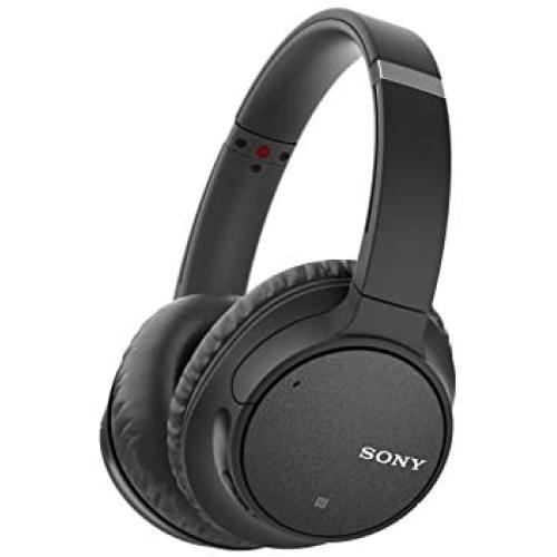 Sony Noise Cancelling Headphones WHCH700N: Wireless Bluetooth Over the Ear Headset with Mic for phone-call and Alexa voice control - Black