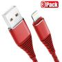 Short iPhone Charger Cable 1ft, [ Apple MFi Certified ] 3Pack 1Foot Lightning Cables, Data Sync iPhone USB Charging Cable Cord for iPhone 11/11 Pro / 11 Pro Max/XS/XS Max/XR/X / 8, iPad Mini