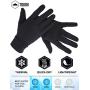 Touch Screen Running Gloves for Men & Women - Thermal Winter Glove Liners for Texting, Cycling & Driving - Thin, Lightweight & Warm Sports/Athletic Hand Gloves - Touchscreen Smartphone Compatible