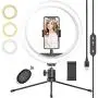 Selfie Ring Light 10’’ with Tripod Stand & Phone Holder, Desktop LED Ring Light with Dimmable 3 Light Modes &10 Brightness for Live Streaming/YouTube Video/Makeup/Volg, Compatible with iPhone Android Selfie Ring Light 10’’ with Tripod Stand & Phone Holder, Desktop LED Ring Light with Dimmable 3 Light Modes &10 Brightness for Live Streaming/YouTube Video/Makeup/Volg, Compatible with iPhone Android
