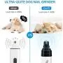 Viixm Dog Nail Grinder, Electric 2-Speed Pet Nail Trimmer Clipper Low Noise Rechargeable Painless Paws Grooming and Smoothing for Small Medium Large Dogs and Cats