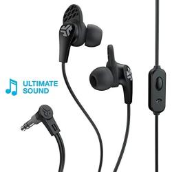 JLab Audio JBuds Pro Signature Earbuds | Titanium 10mm Drivers | Music Controls, Universal Mic | Custom Fit with Cush Fins | Black