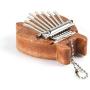 8 Keys Mini Kalimba Instrument Finger Thumb Piano Marimba Pendant Ornament Decoration with Exquisite Case Hand Size Good Gift For Kids or Kalimba Fans