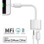 [Apple MFi Certified] Headphone Adapter 3.5 mm Jack Adapter Connector Converter Audio Auxiliary Cable Aux Charge Cord Compatible for iPhone 7/7Plus/8/8Plus/X/11/XS/XR/XS MAX Support All iOS System