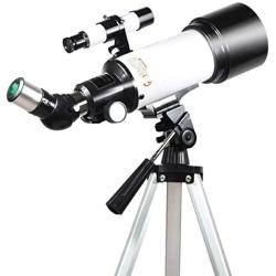 Telescope 16/40X HD Refractive Astronomical Telescope Magnification Zoom Monocular Beginners Telescope (Color : White, Size : 45-122cm)