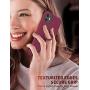 KUMEEK for iPhone 11 Case Fingerprint | Kickstand | Anti-Scratch | Microfiber Liner Shock Absorption Gel Rubber Full Body Protection Liquid Silicone Case for iPhone 11-WineRed
