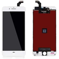Keytas for iPhone 6 Plus Screen Replacement Kit White 5.5" LCD Compatible with iPhone 6 Plus Touch 3D Screen 5.5 Inch Digitizer Frame Assembly with Free Repair Tools Kit+ Screen Protector (White)