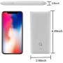 10000mAh Q Portable Charger, Ultra Slim USB C Power Bank, 4 Output Dual Input External Battery Pack with Built-in AC Wall Plug,Built in Micro and USB C Three Cables Compatible with All mobilephone