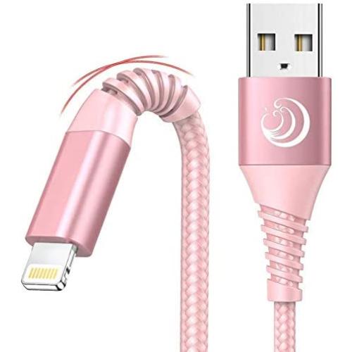 iPhone Charger [6ft, 2Pack], Aioneus Mfi Certified Lightning Cable Fast Charging, Nylon Braided Phone Charger Cord, Compatible with iPhone 12 Pro Max 11 Pro Xr Xs Max 10 8 Plus 7 6 6s 5c,SE 2020,iPad