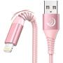 iPhone Charger [6ft, 2Pack], Aioneus Mfi Certified Lightning Cable Fast Charging, Nylon Braided Phone Charger Cord, Compatible with iPhone 12 Pro Max 11 Pro Xr Xs Max 10 8 Plus 7 6 6s 5c,SE 2020,iPad