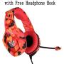 Best Gaming Headset PS4, Compatible for Xbox One, Nintendo Switch, ONIKUMA K1 Stereo Noise Cancelling Over Ear Headphones with Microphone, PC, Phone, with Free Headphone Hook,About 15 Days Delivery