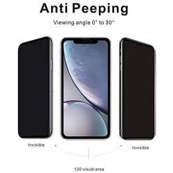 Entwth Cell Phone Screen Protector(Black,2 Packs),Compatible iPhone Xs/X Privacy Screen Protector 9H Hardness Anti-Spy Tempered Glass Screen Premium Anti-Scratch/Fingerprint,Easy Install Bubble Free