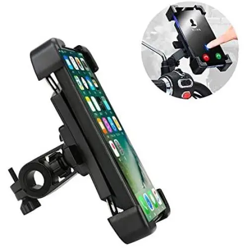 Bike Cell Phone Holder, BicycleStore 360° Rotation Truactive Bike Phone Mount Universal Spin Bicycle Smartphone Stand Compatible with 4.5 to 7.2 Inches Phones with Stainless Steel Clamp Arms Bike Cell Phone Holder, BicycleStore 360° Rotation Truactive Bike Phone Mount Universal Spin Bicycle Smartphone Stand Compatible with 4.5 to 7.2 Inches Phones with Stainless Steel Clamp Arms