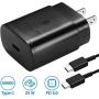 USB C Wall Charger, PD 25W Fast Charger for Samsung Galaxy S20, Note 10, Note 10 Plus, S10 5G, iPad Pro 11/12.9, Galaxy S10/ S9/ S8/ Plus, Google Pixel 4/ 4XL/ 3/ 3XL/ 3a/ 2/ 2XL